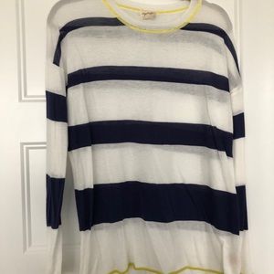 Mystree lightweight navy, white sweater